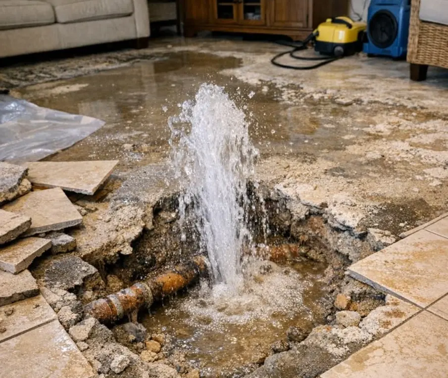 slab leak detection